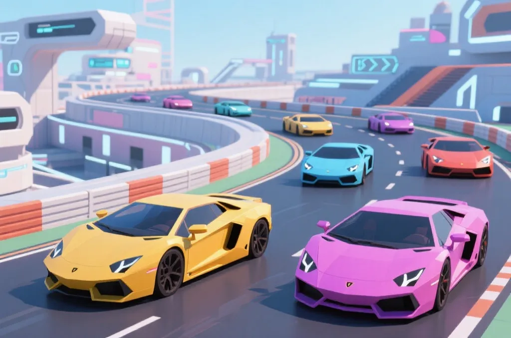 3D digital formula racing track rendering